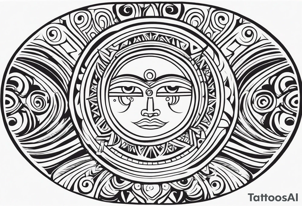Sun in the style of the inca (inti) tattoo idea