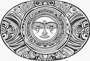 Sun in the style of the inca (inti) tattoo idea