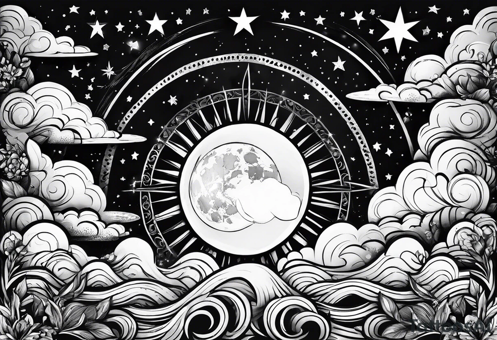 A star in the sky tattoo idea