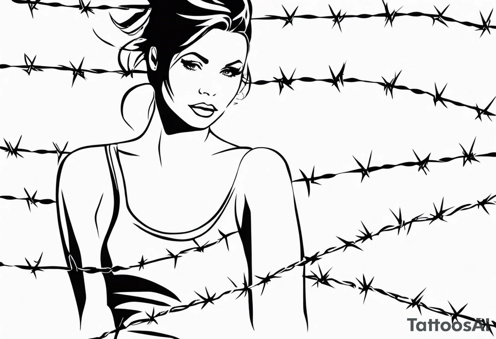 minimalist barbed wire starting from the shoulder to the arm like hardin from after had it tattoo idea