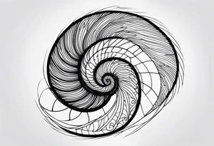 geometric nautilus tattoo simple tattoo idea