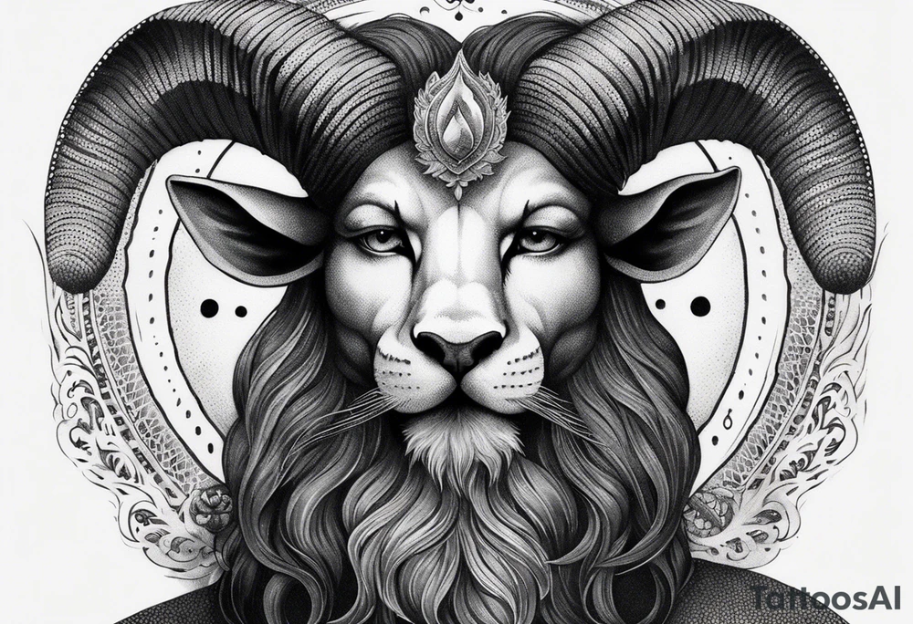 capricorn with beard tattoo idea