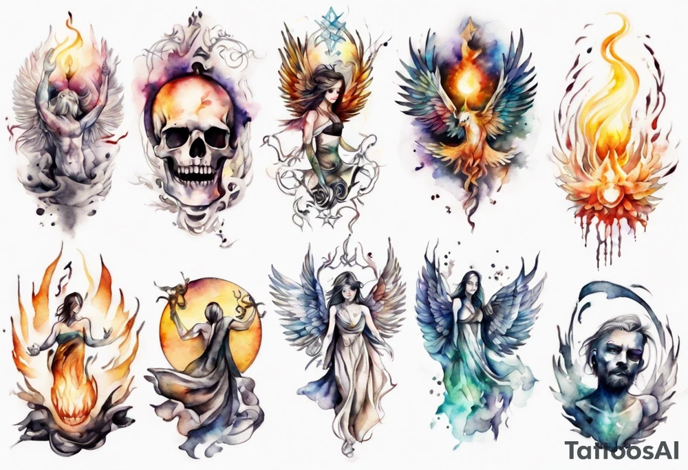Light liberating people from fear tattoo idea