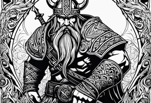 viking hunter tattoo idea