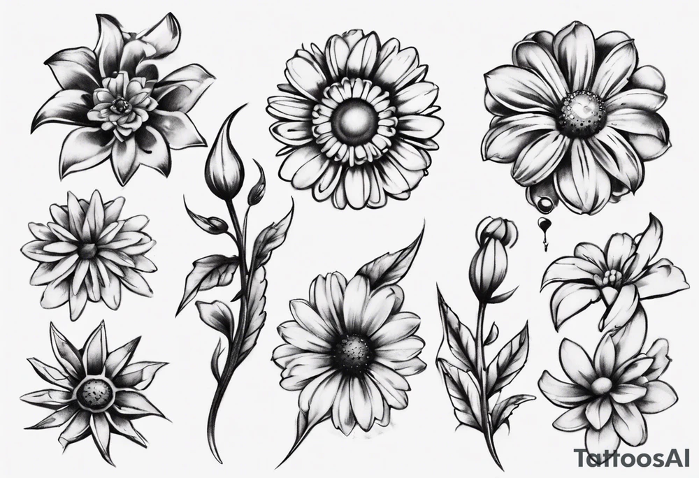 Steel Daisy tatoo tattoo idea