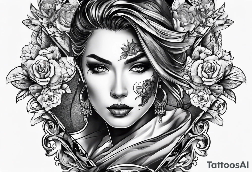 two face tattoo tattoo idea