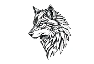 Nordic wolf tattoo idea
