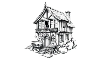 bath house from spirited away tattoo idea