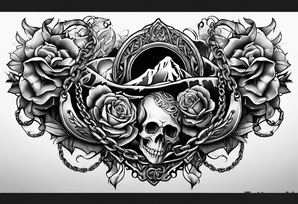 Broken chain tattoo idea