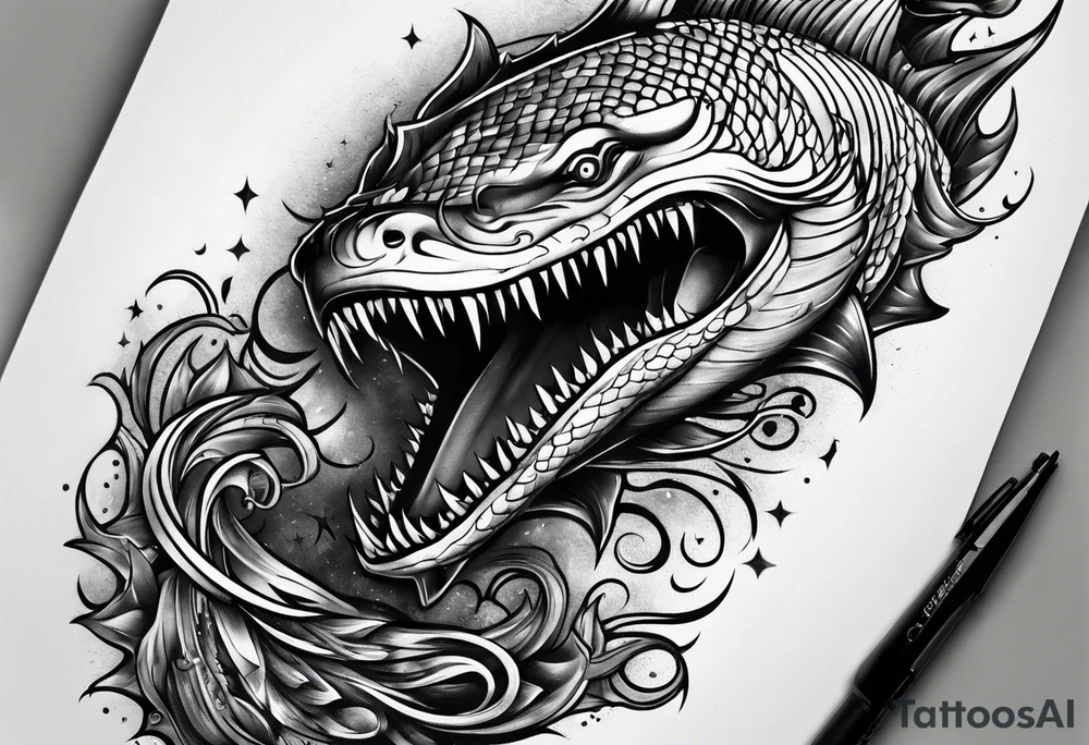 Leviathan forearm tattoo tattoo idea