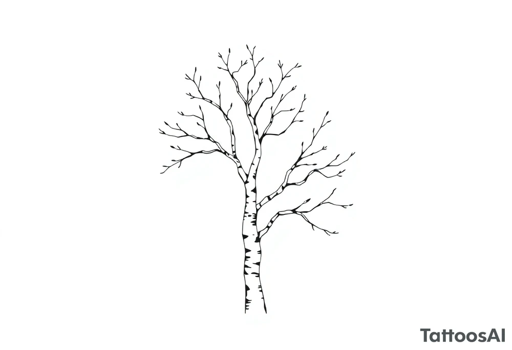 birch tree tattoo idea