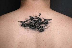 freestyle fpv drone tattoo idea