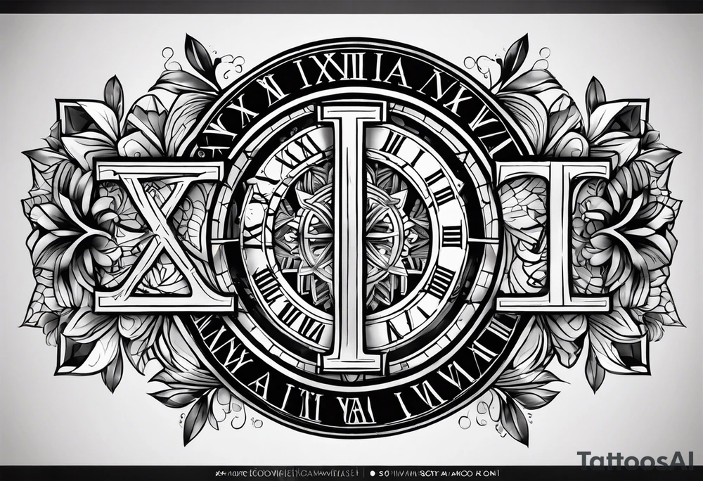 roman numeral of the year 1974 tattoo idea