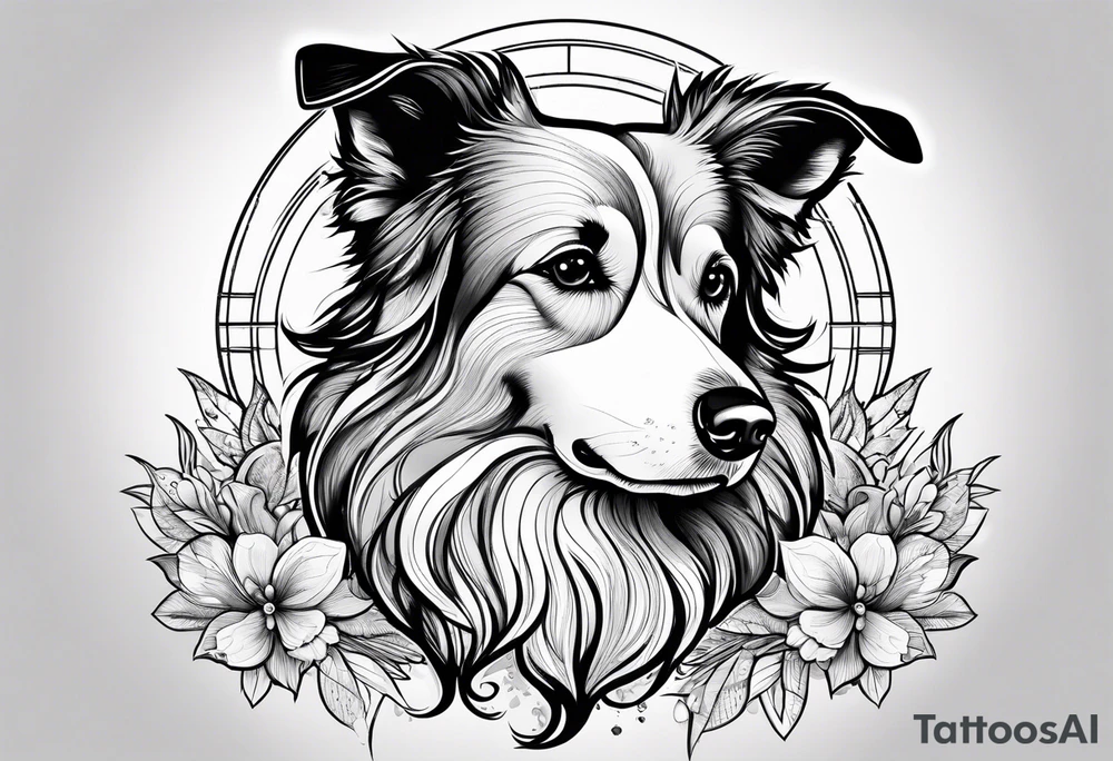 very cute dog tattoo idea