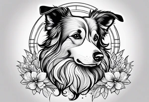 very cute dog tattoo idea