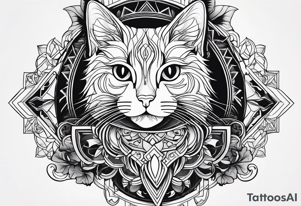 Black Cat tattoo idea