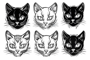blck cat tattoo idea