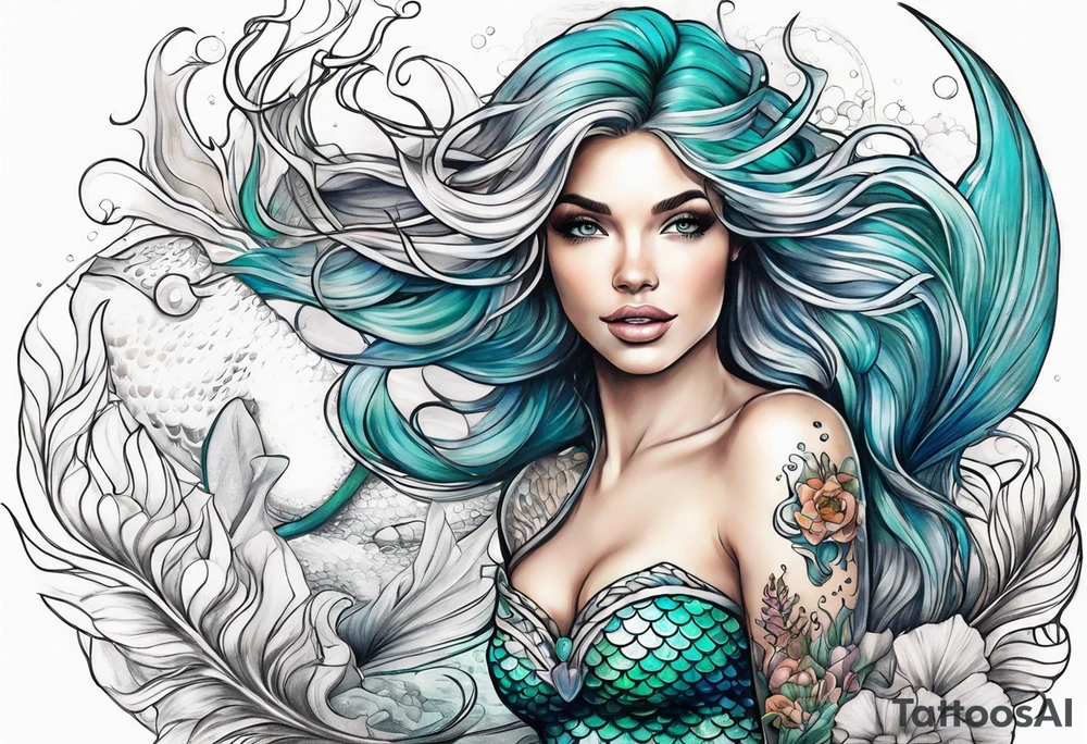 Mermaid tattoo idea