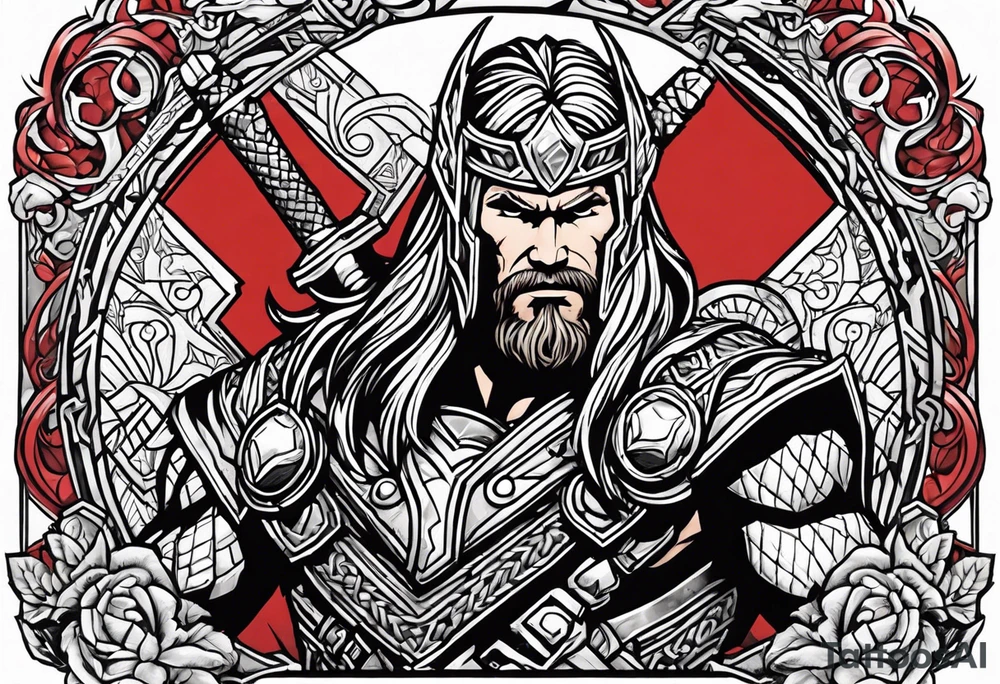 The Mighty Thor looking like the Chris Hemsworth version tattoo idea