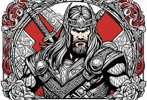 The Mighty Thor looking like the Chris Hemsworth version tattoo idea
