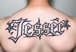 the name Jesse in a golem tattoo idea