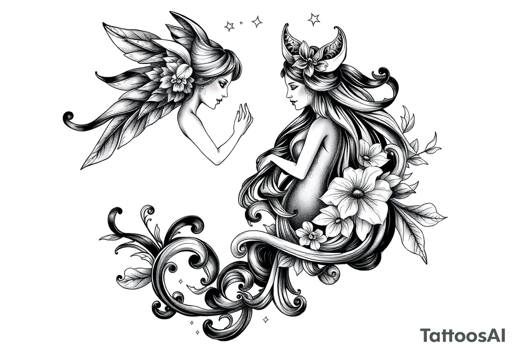 The constellation Gemini and my name viola tattoo idea