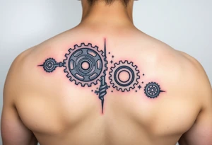 Mechanical gears blinking one another down my arm tattoo idea