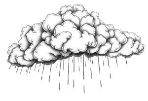 Storm clouds and rain tattoo idea