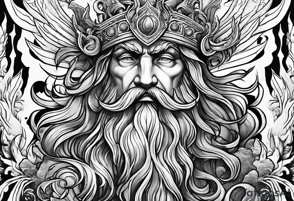 Poseidon water tattoo idea