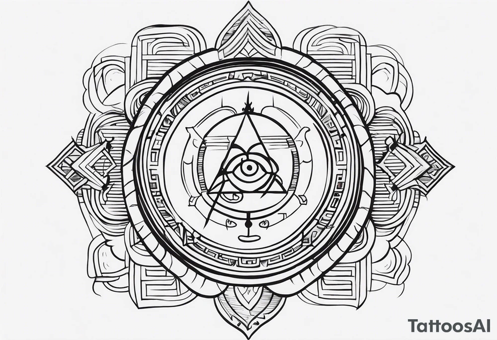 真爱永不消亡 just draw those exact symbols tattoo idea