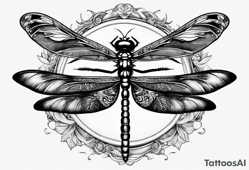 4 dragonflies flying tattoo idea