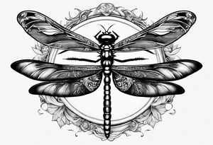 4 dragonflies flying tattoo idea
