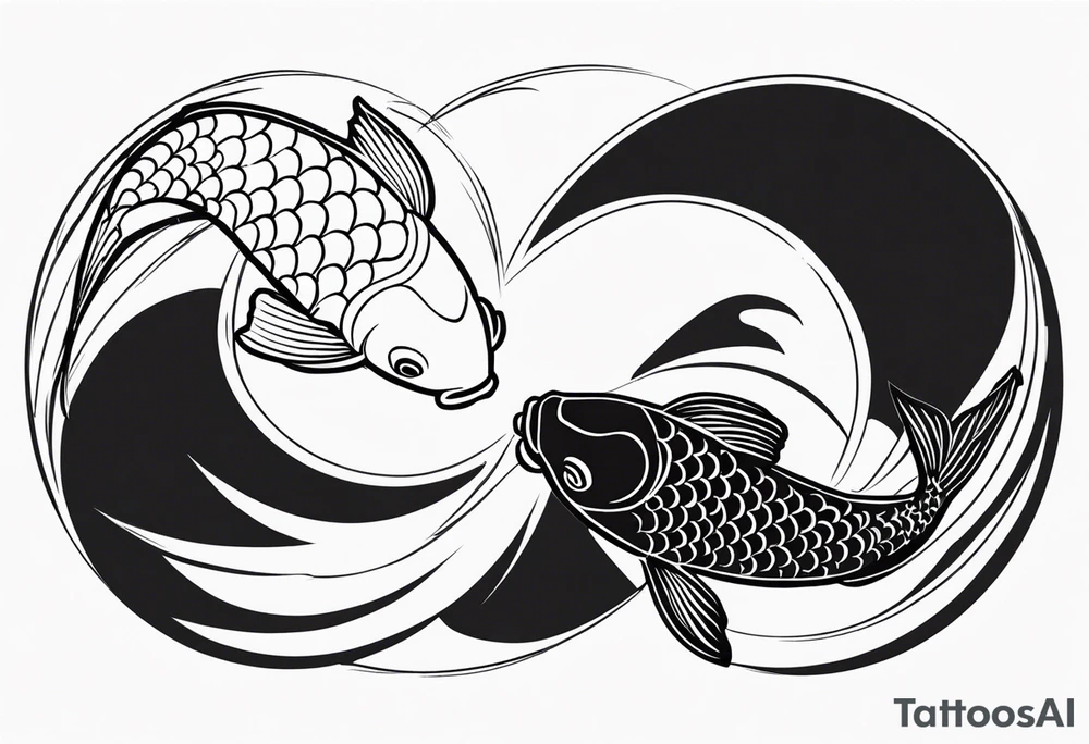 Koi fish yin and yang tattoo idea
