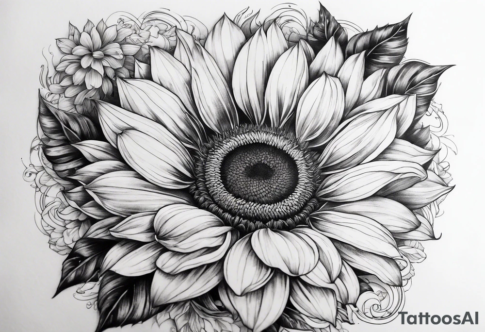 Tournesol,  Fleur roses , Caméra, vague , palmier tattoo idea