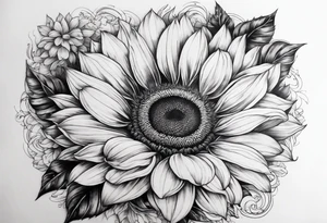 Tournesol,  Fleur roses , Caméra, vague , palmier tattoo idea