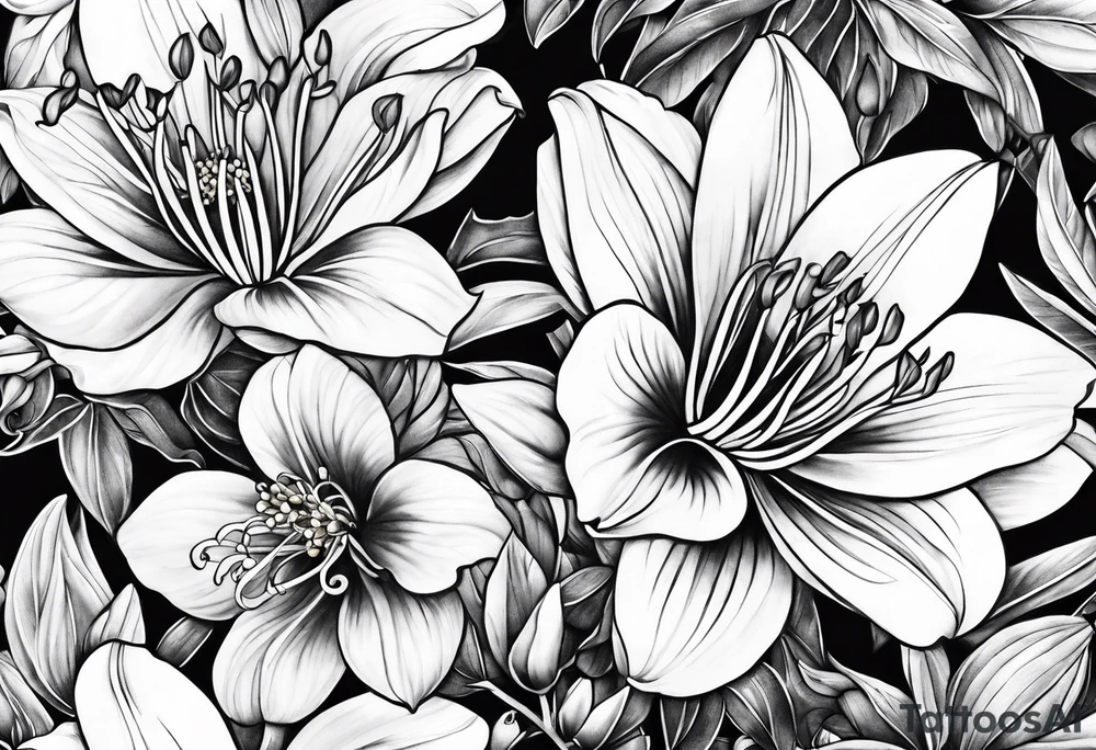 Small Honeysuckle tattoo idea