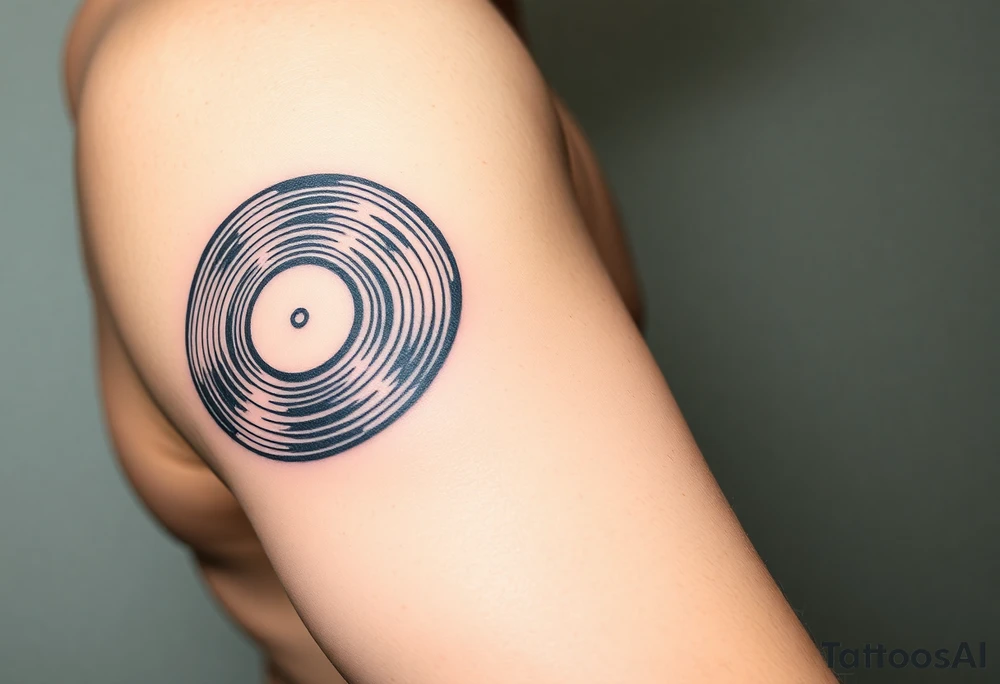 two vinyl records side by side expressing love for music tattoo idea