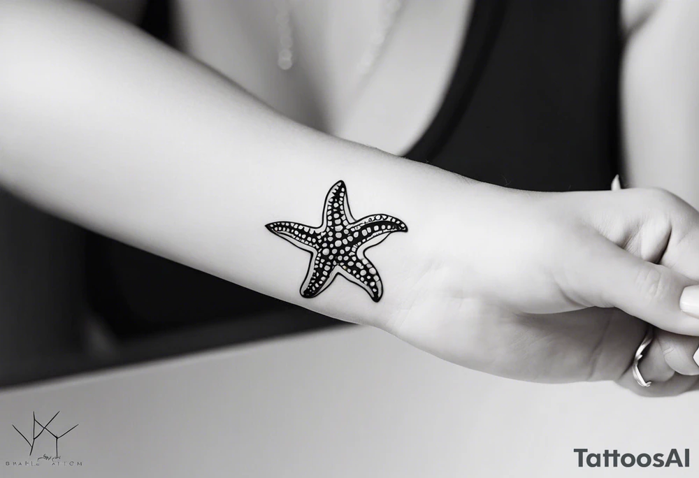 Dainty Shell/starfish wrist tattoo tattoo idea