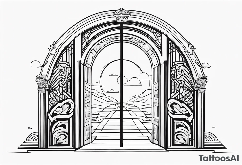 heaven gate vector tattoo idea