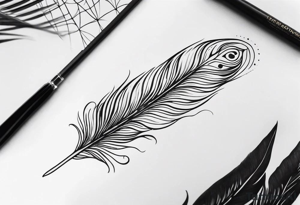 Ornate Peacock Feather tattoo idea