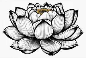 lotus flower with "para siempre" in writing tattoo idea