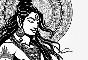 Lord shiva around with  karma , always positive, nothing deep , spiritual Sanskrit words tattoo idea