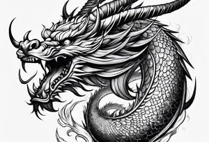 chinese dragon, ares god tattoo idea