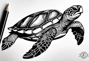 sea turtle tattoo idea