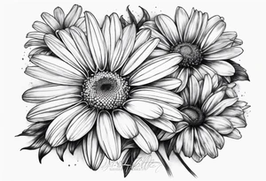 Daisy blossom tattoo idea
