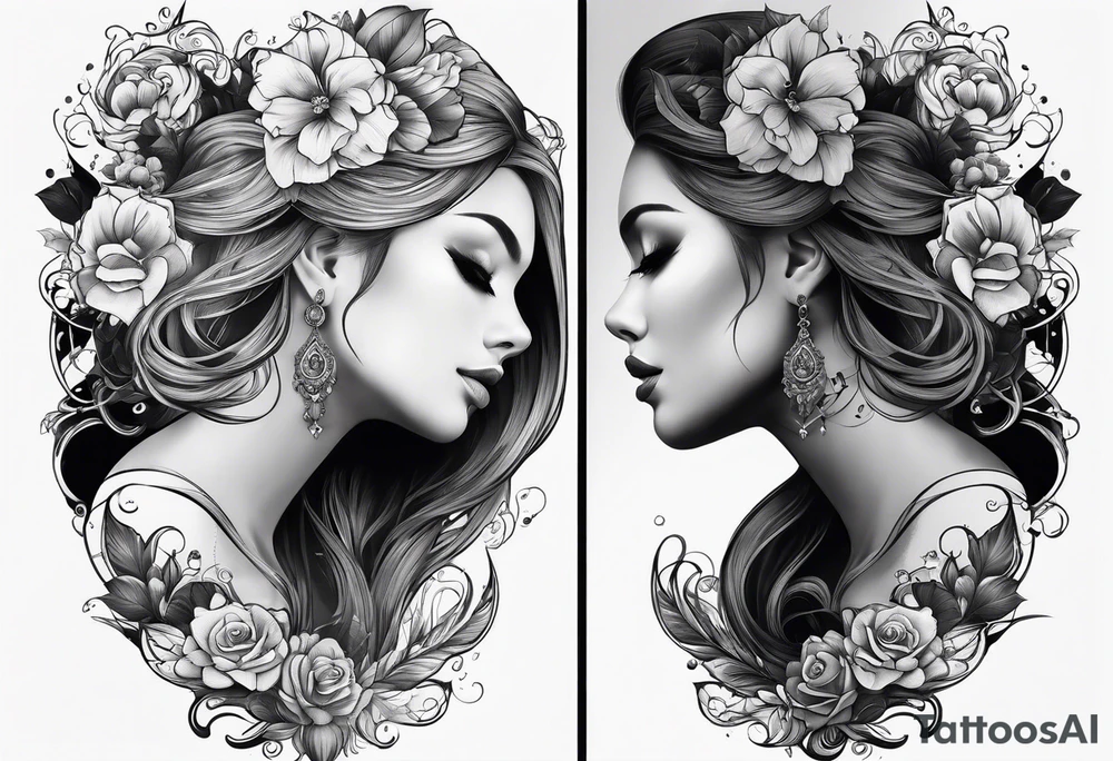 neck sleeve tattoo idea