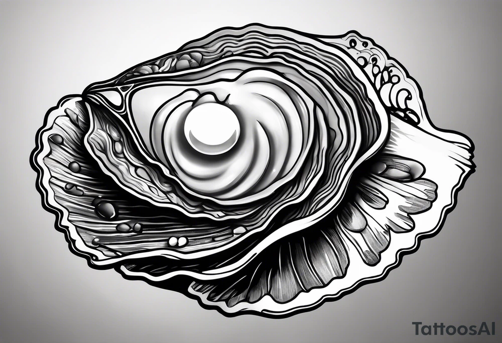 Oyster with a small world in place of the pearl tattoo idea