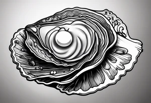 Oyster with a small world in place of the pearl tattoo idea