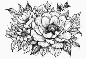 ornaments of flowers for a mom tattoo idea