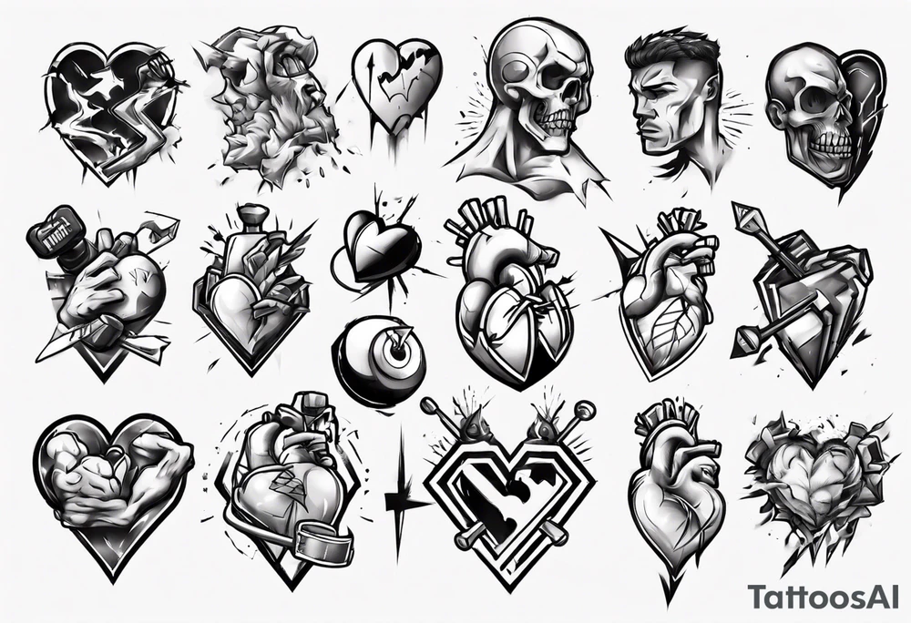 Broken-hearted gym bros tattoo idea